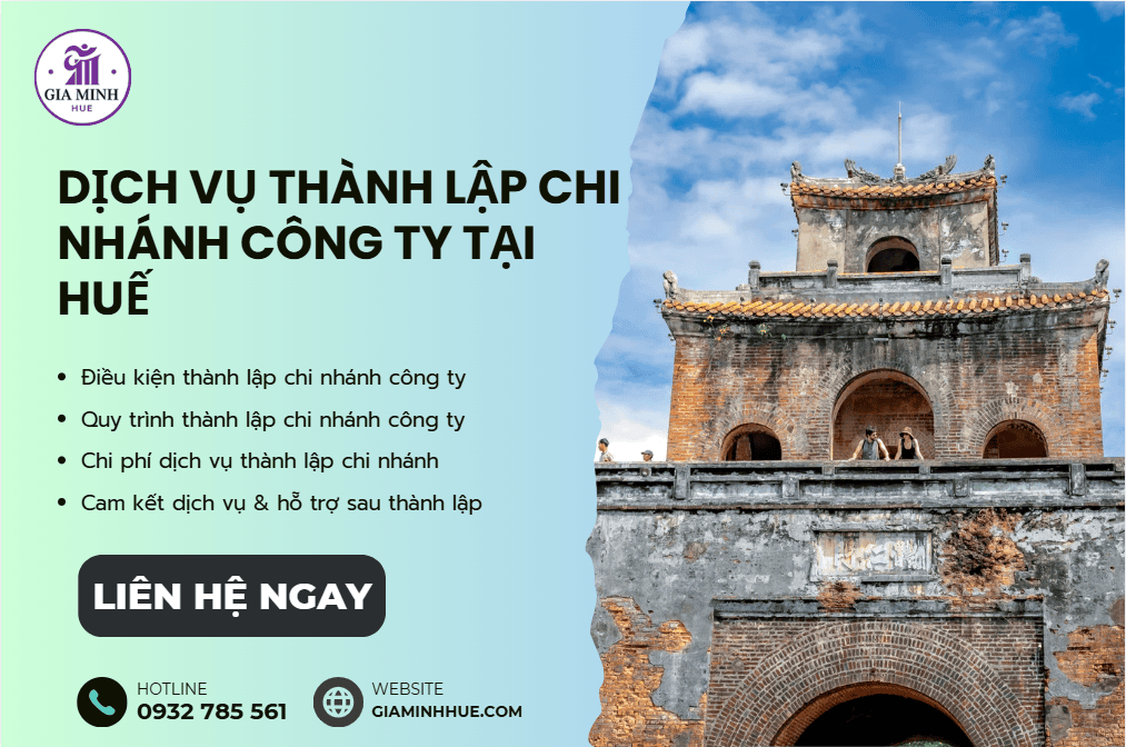 Dịch vụ thành lập chi nhánh công ty tại Huế