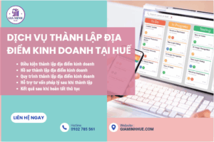 Dịch vụ thành lập địa điểm kinh doanh tại Huế