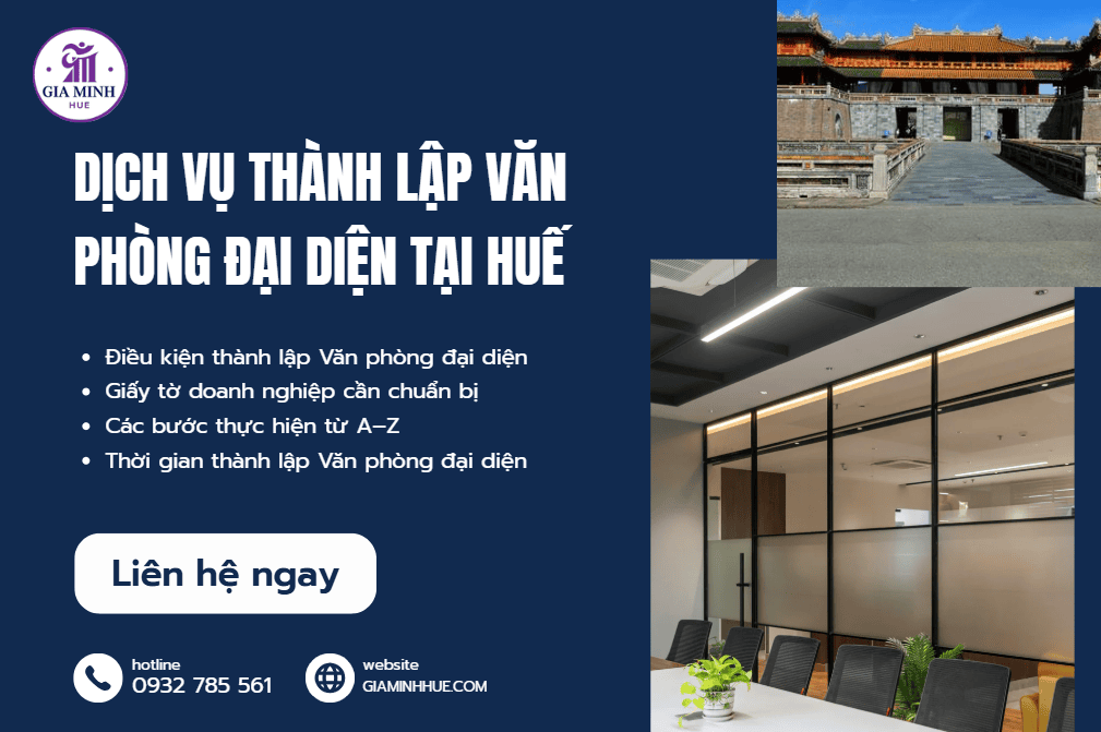 Thủ tục thành lập văn phòng đại diện tại Huế – Giải pháp mở rộng kinh doanh hiệu quả 3 Dịch vụ thành lập văn phòng đại diện tại Huế