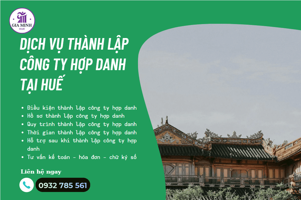 thành lập công ty hợp danh tại Huế
