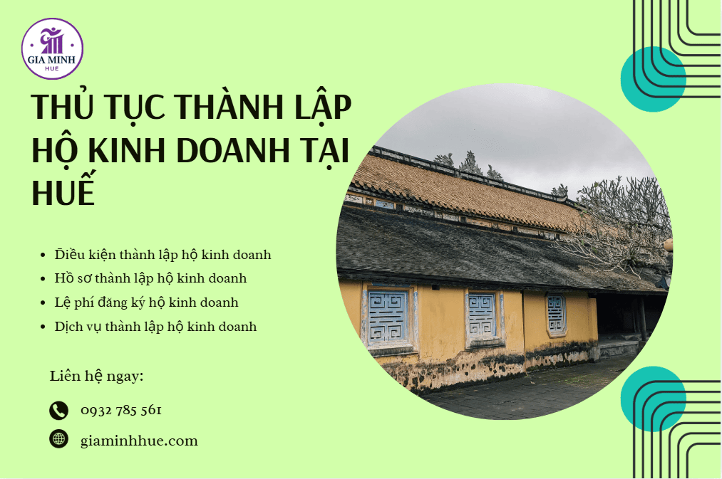 Thủ tục thành lập hộ kinh doanh tại Huế