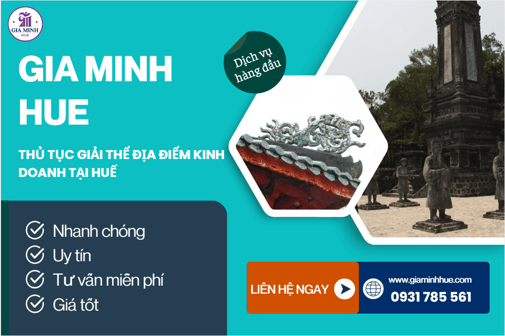 Thủ tục giải thể địa điểm kinh doanh tại Huế chi tiết.